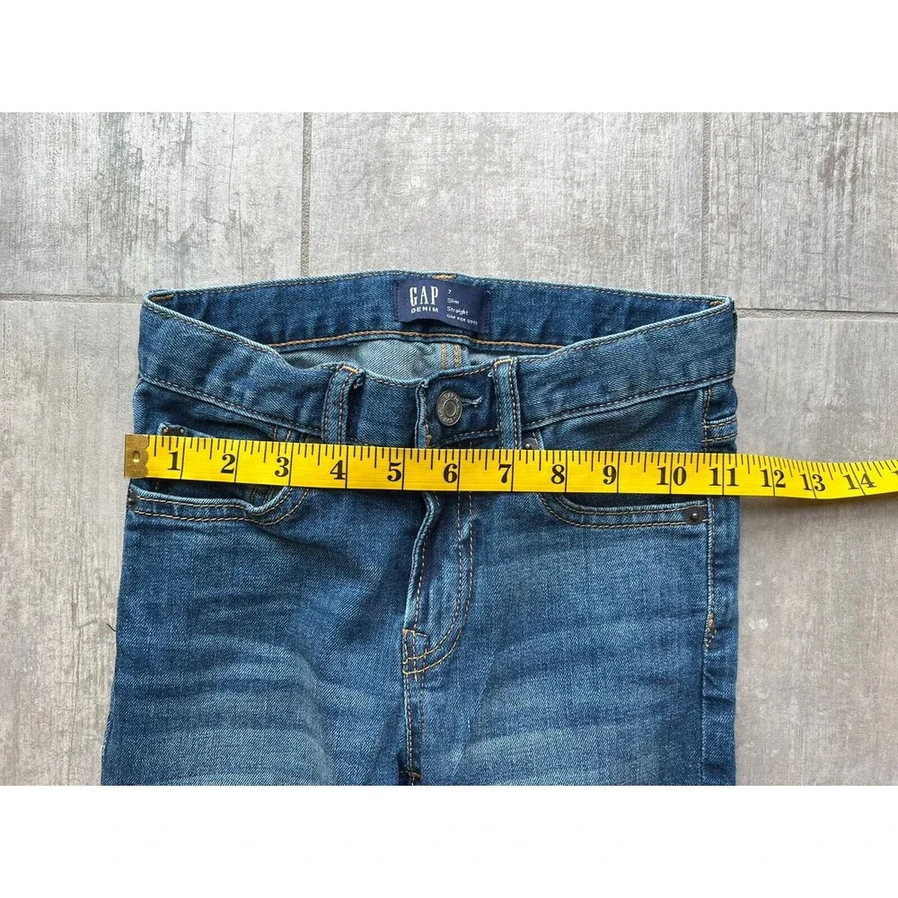 Gap Kids Straight Leg Medium Wash Stretch Jeans Boys 7 Slim Everyday School
